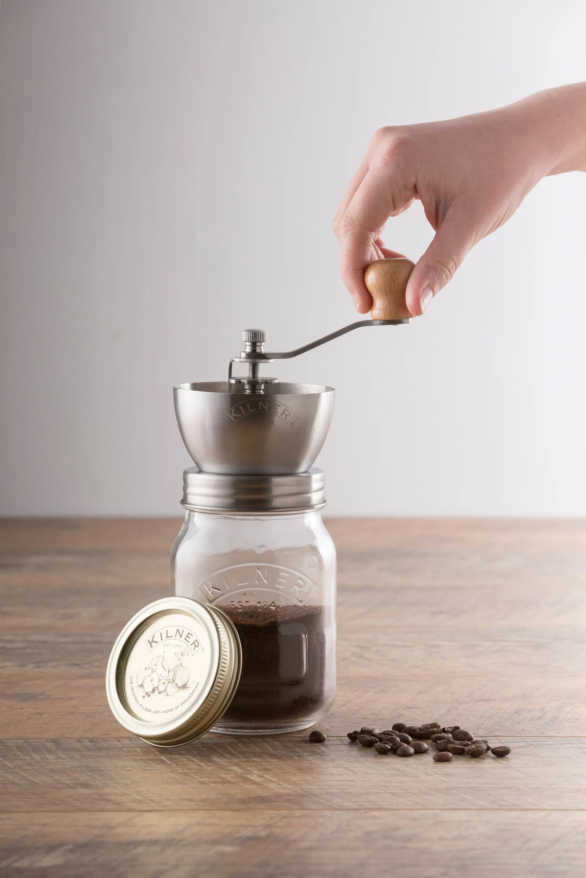 Kilner kaffekværn, Klar-rustfrit stål, 0,5 l Kilner