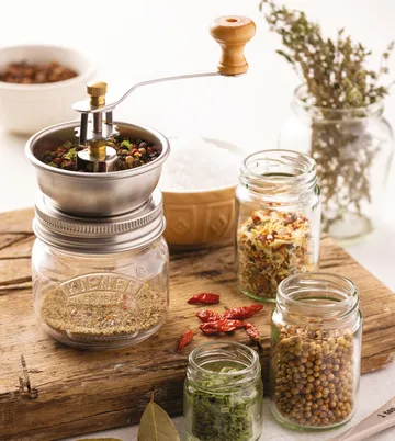 Kilner krydderikværn - Klar-rustfrit stål, 250 ml - Kilner