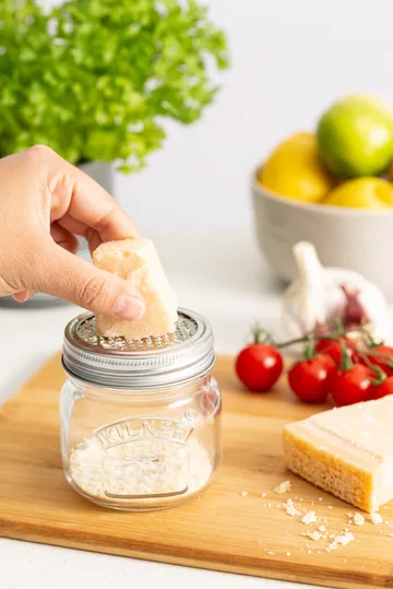 Kilner opbevaringsglas med rive-låg - Sølv-klar, 250 ml - Kilner
