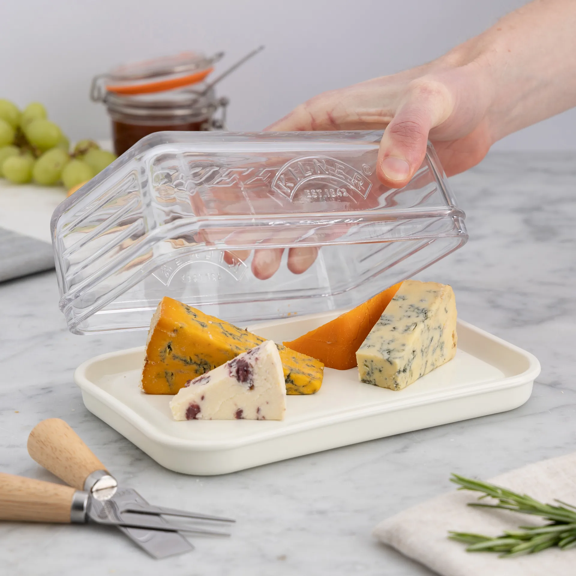 Kilner osteforvaring, Klar-hvid Kilner