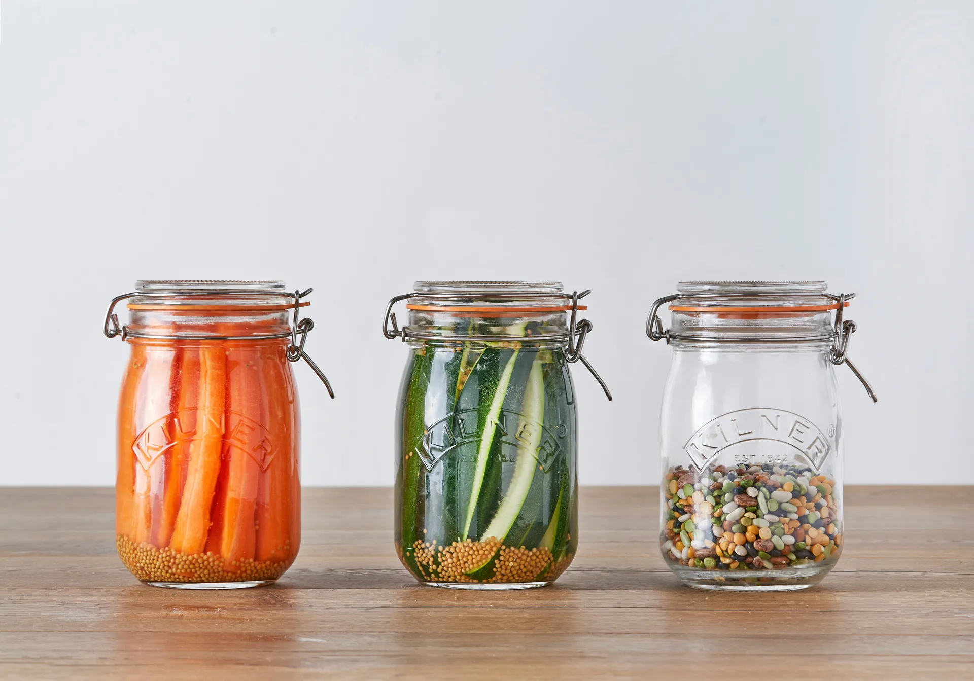 Kilner rund dåse med bøjle, Klar, 1 l Kilner