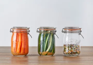Kilner rund dåse med bøjle - Klar, 1 l - Kilner