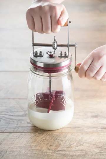 Kilner smørkærner - Klar-rød, 1 l - Kilner
