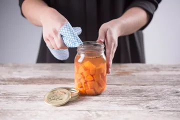 Kilner sylteglas rund - Klar-guld, 0,5 l - Kilner