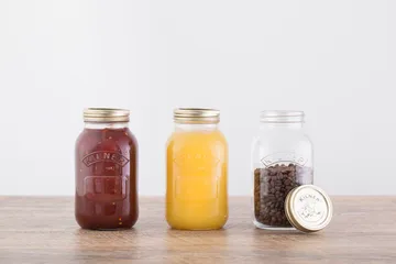 Kilner sylteglas rund - Klar-guld, 1 l - Kilner