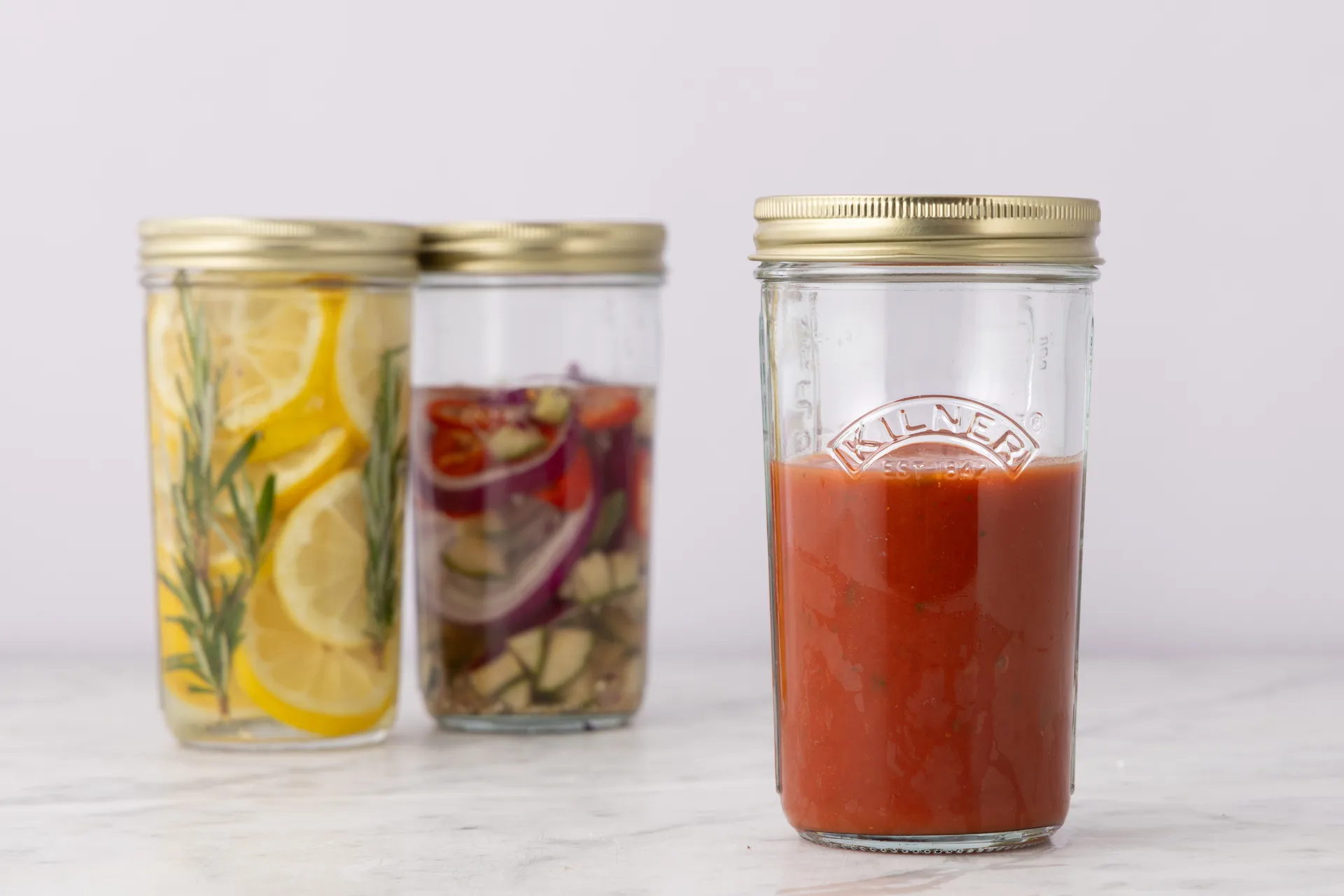 Kilner WIDE sylteglas, Klar-guld, 0,5 l Kilner