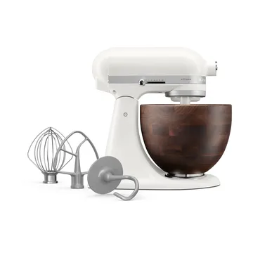 Aritsan 5KSM156 køkkenmaskine med træskål 4,7 L - Porcelain white-walnut - KitchenAid