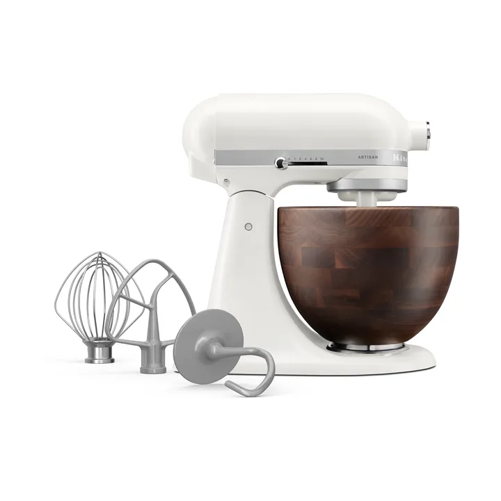Aritsan 5KSM156 køkkenmaskine med træskål 4,7 L - Porcelain white-walnut - KitchenAid