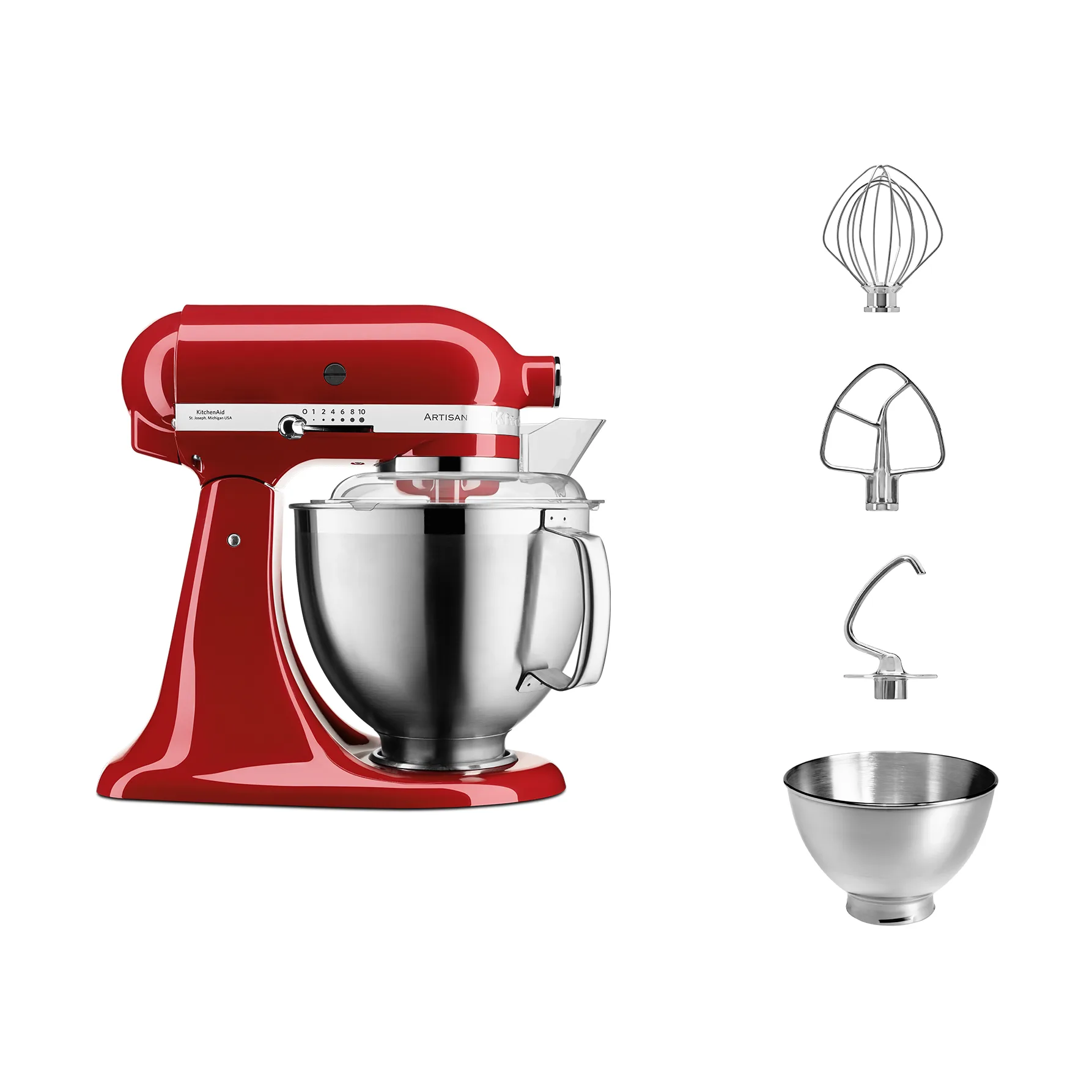 Artisan 5KSM185 køkkenmaskine premium 4,8 L, Empire red KitchenAid