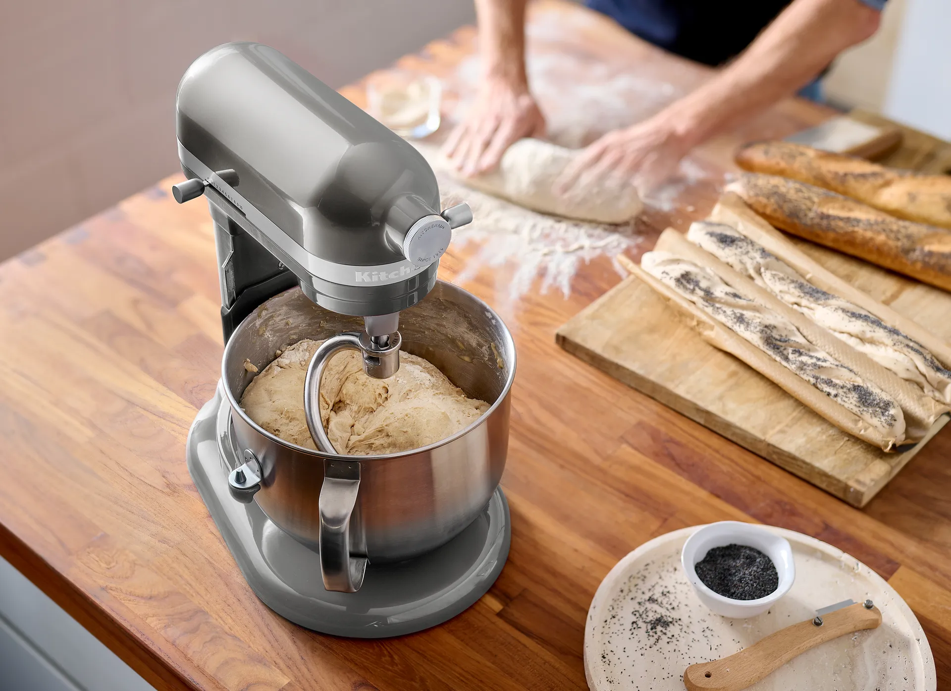 Artisan 5KSM70 køkkenmaskine med løftearm 6,6 L, Contour silver KitchenAid