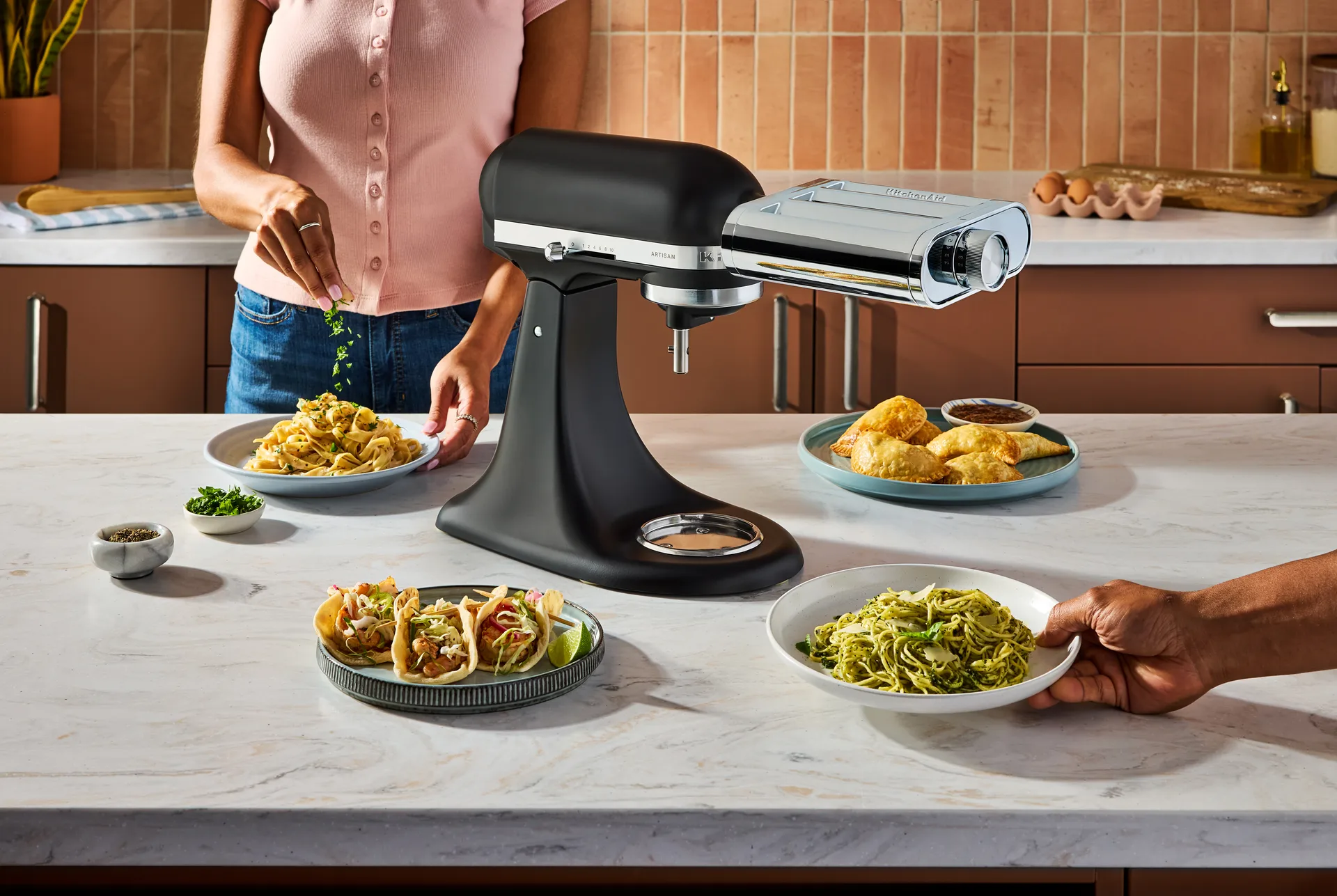 KitchenAid 3-i-1 pasta tilbehør til køkkenmaskine, Metal KitchenAid