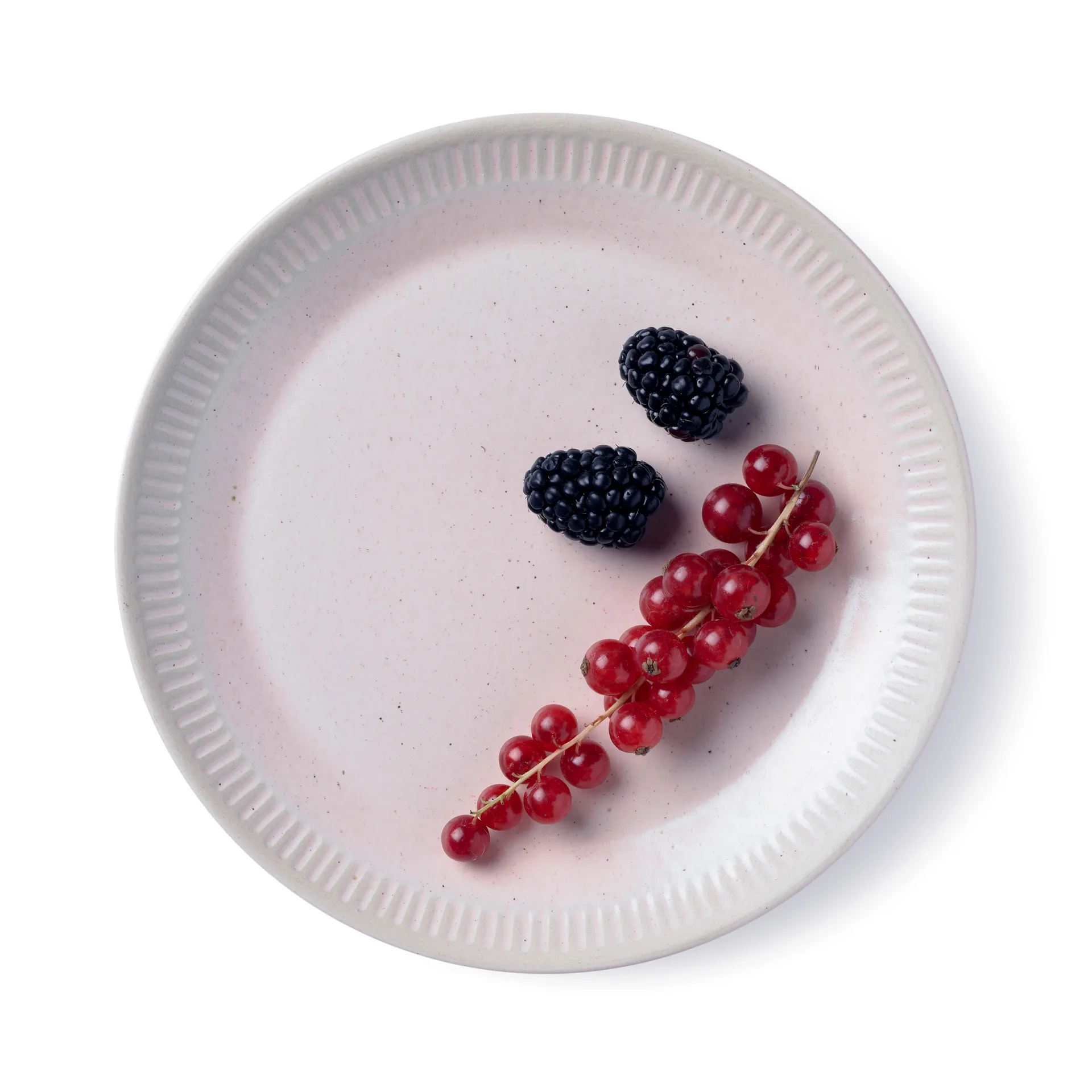 Colore tallerken Ø19 cm, Lyserød Knabstrup Keramik