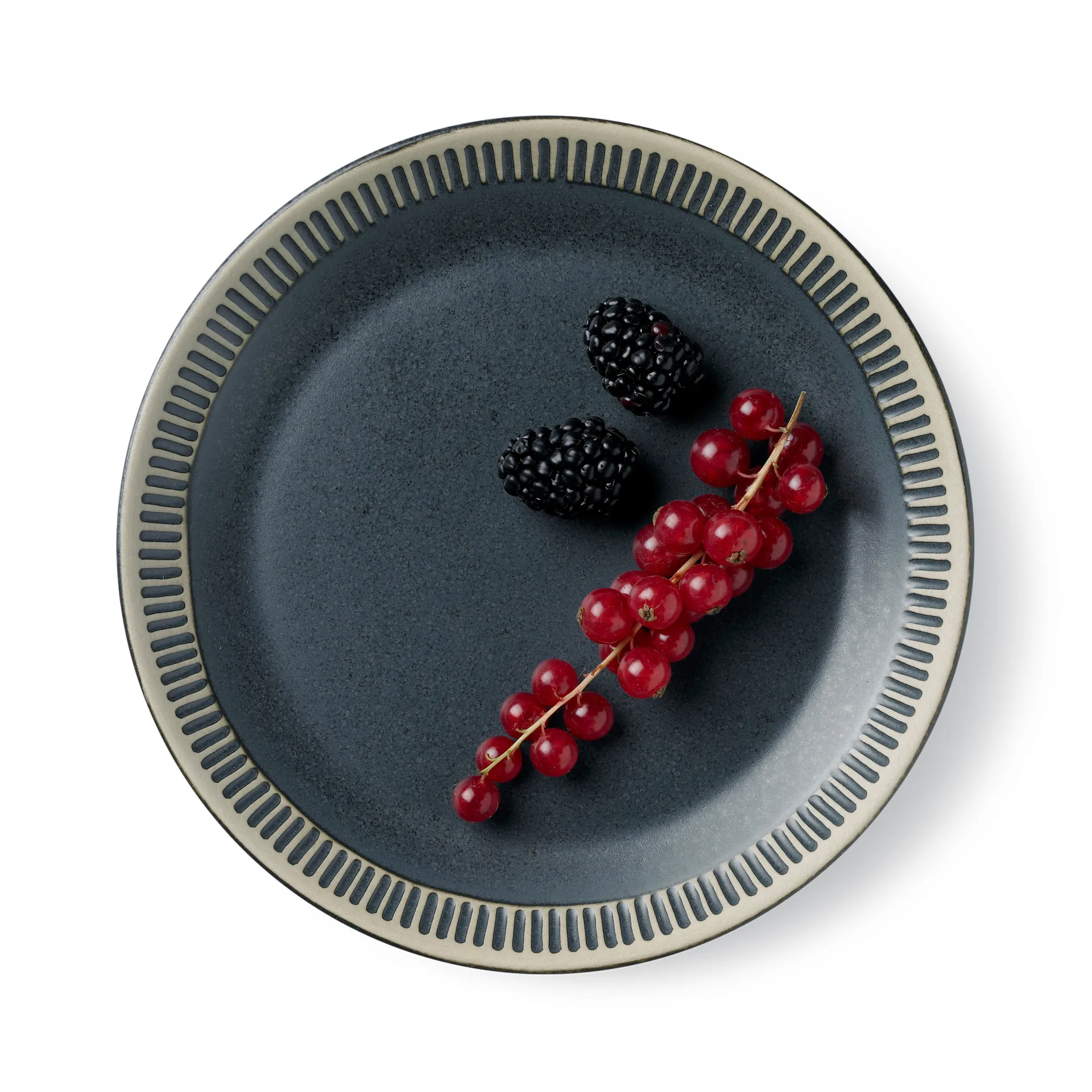 Colore tallerken Ø19 cm, Mørkegrå Knabstrup Keramik