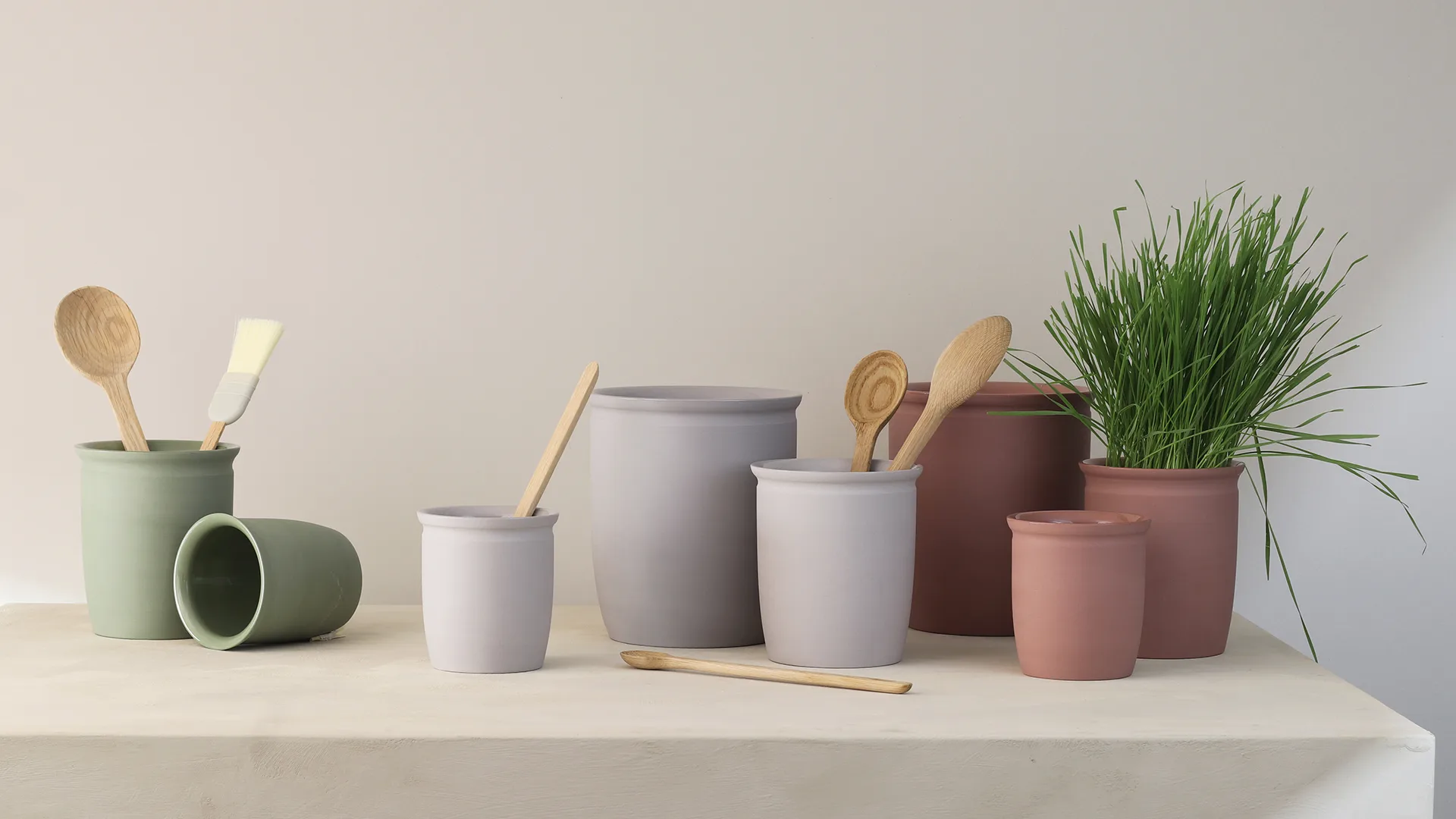 Knabstrup syltekrukke, Dark rose, 2 l Knabstrup Keramik