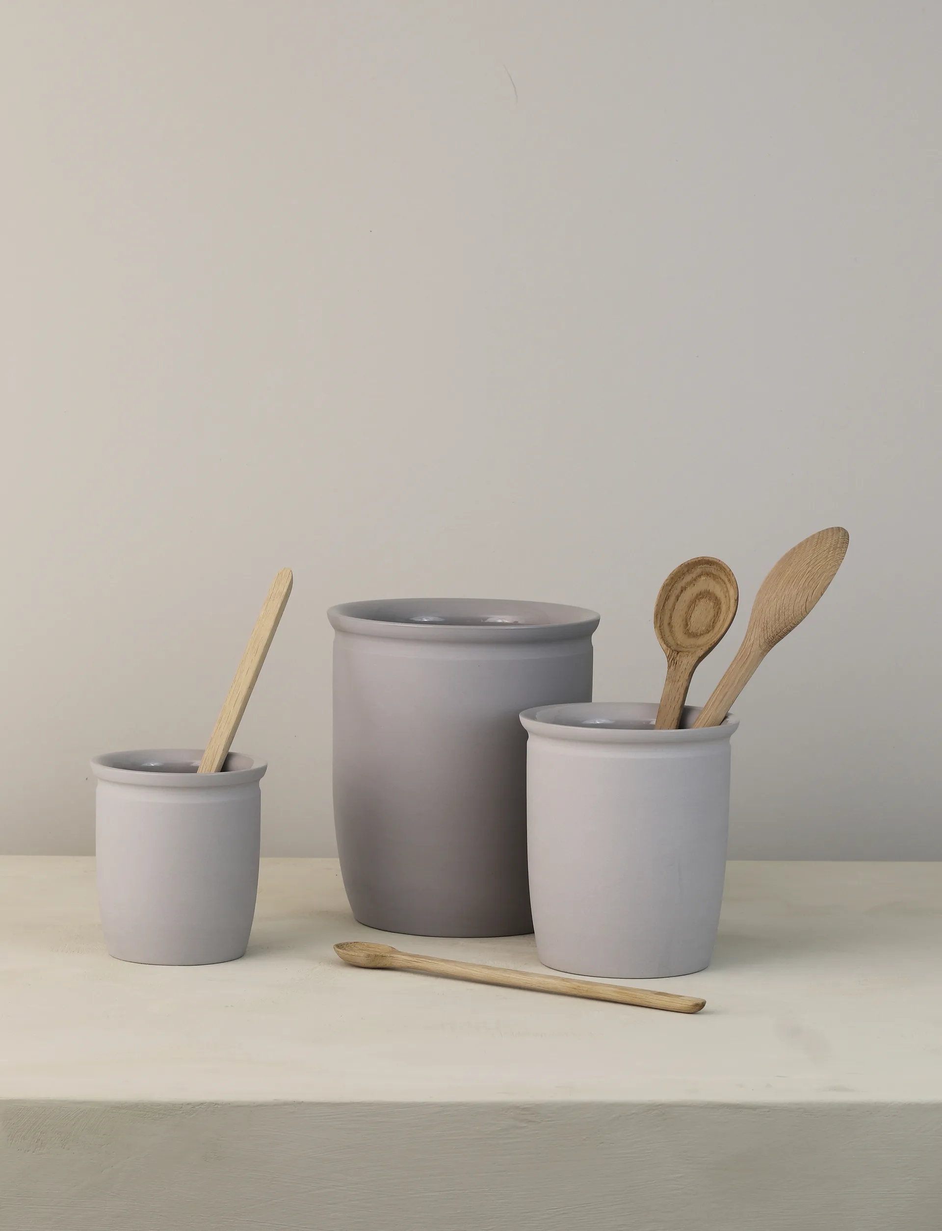 Knabstrup syltekrukke, Grey, 1 l Knabstrup Keramik