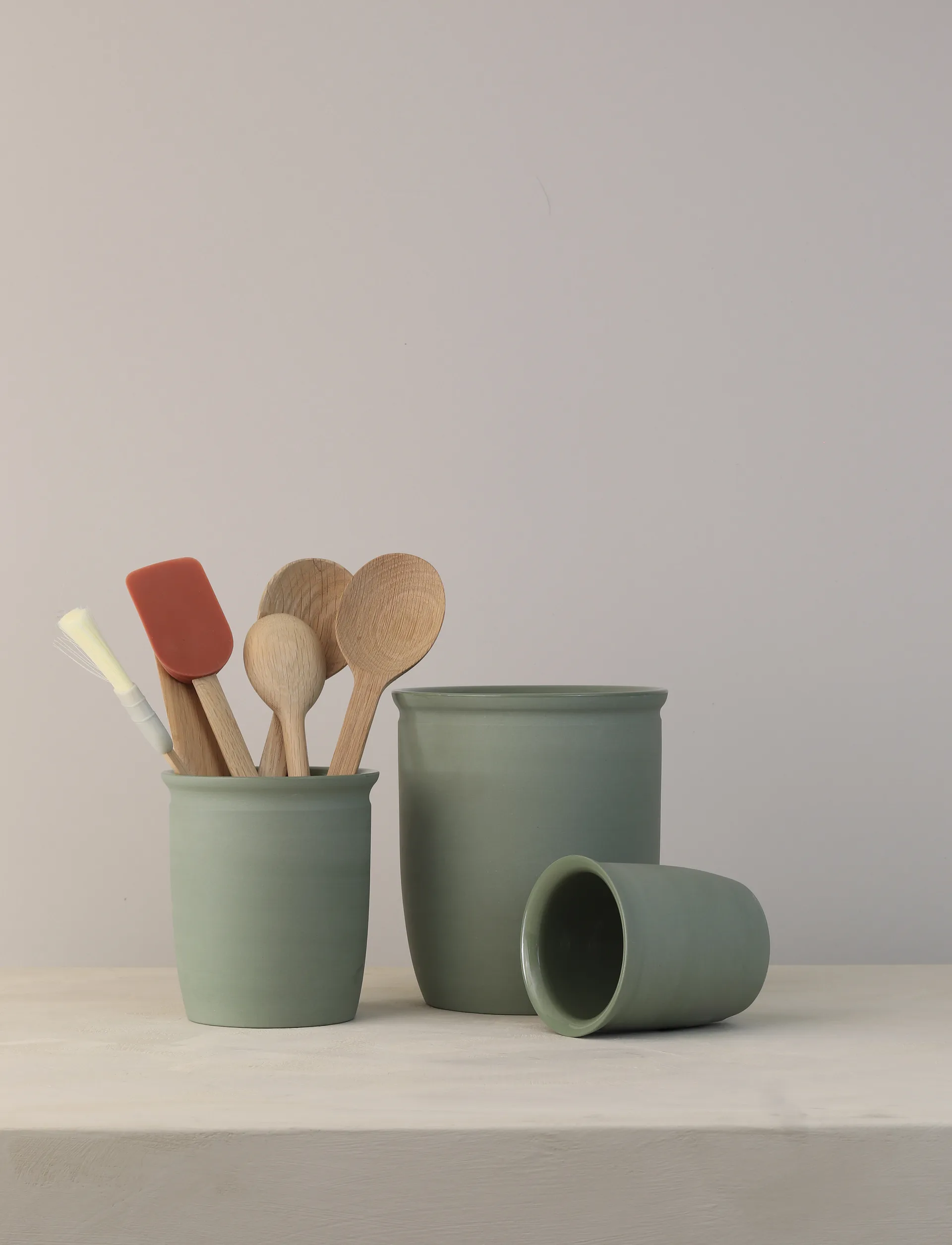 Knabstrup syltekrukke, Olive, 1 l Knabstrup Keramik