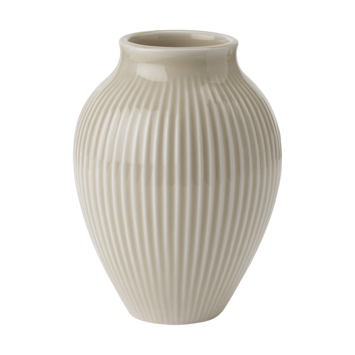 Knabstrup vase riflet 12,5 cm, Ripple sand Knabstrup Keramik