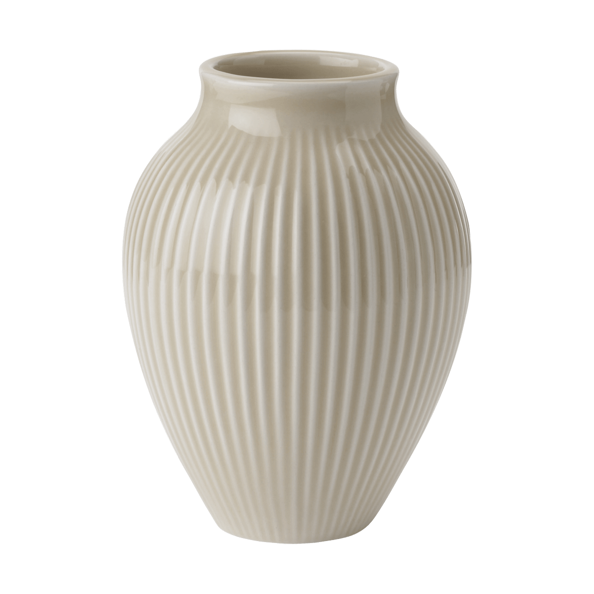 Knabstrup Keramik Knabstrup vase riflet 12,5 cm Ripple sand