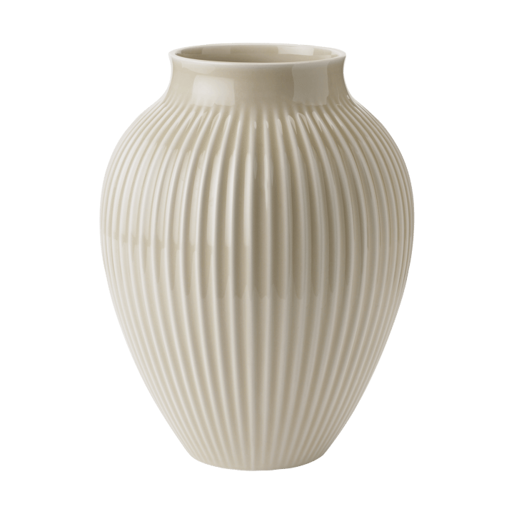 Knabstrup vase riflet 27 cm, Ripple sand Knabstrup Keramik