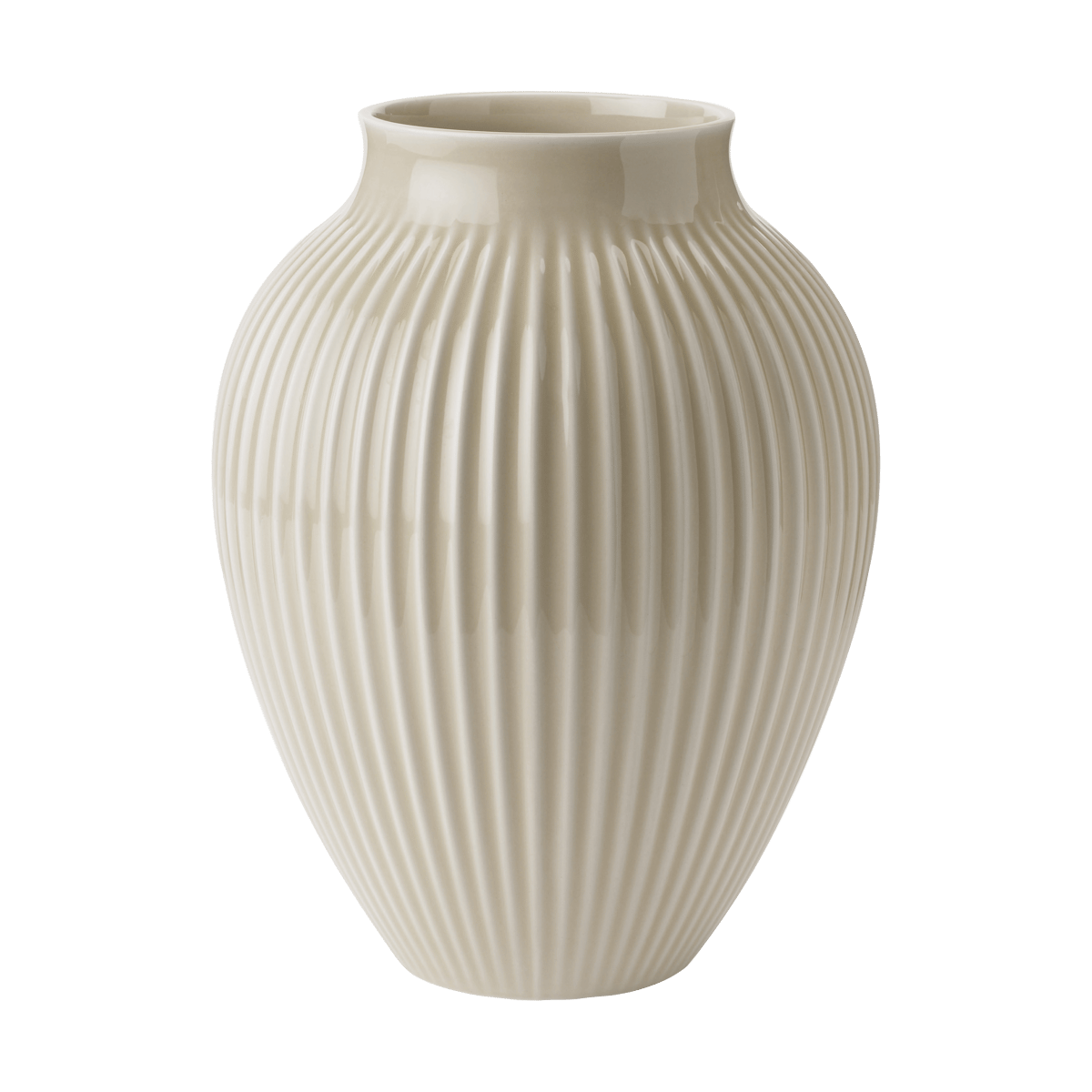 Knabstrup Keramik Knabstrup vase riflet 27 cm Ripple sand