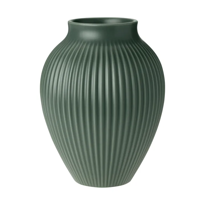 Knabstrup vase ripple mat celadon green - 20 cm - Knabstrup Keramik