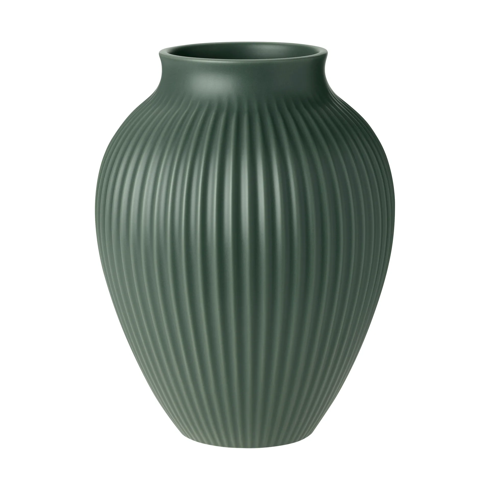 Knabstrup vase ripple mat celadon green, 27 cm Knabstrup Keramik