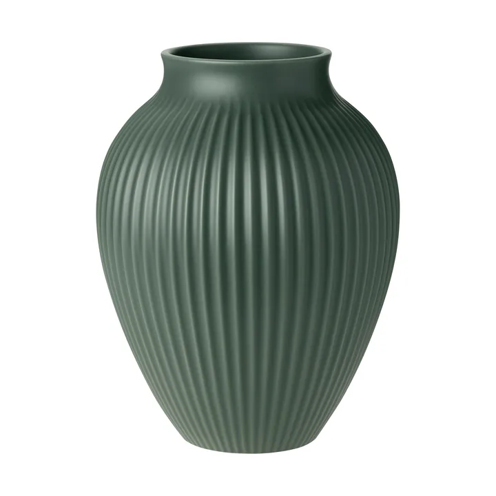 Knabstrup vase ripple mat celadon green - 27 cm - Knabstrup Keramik