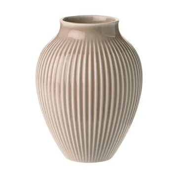Knabstrup vase ripple mat dusty rose - 27 cm - Knabstrup Keramik