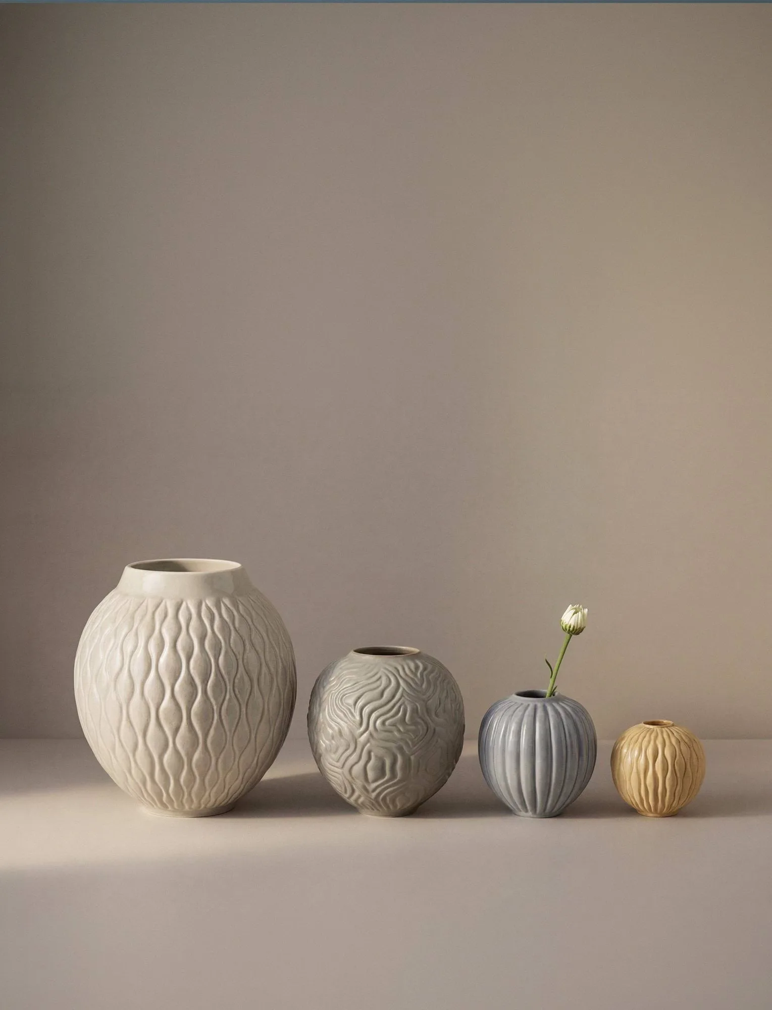 Solum vase, Ask, 24 cm Knabstrup Keramik