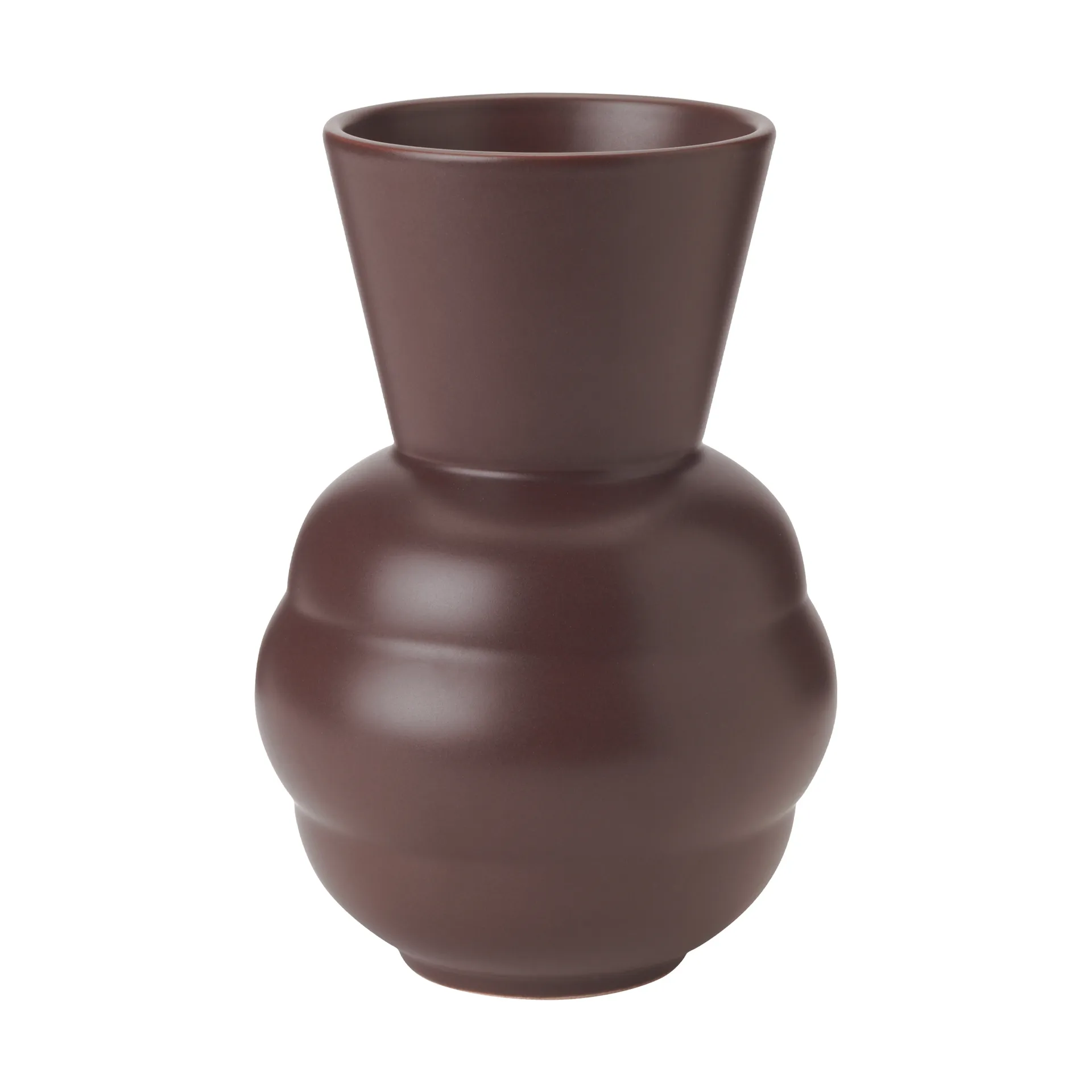 Knabstrup Keramik Tortus Archie vase No1 21 cm Bordeaux