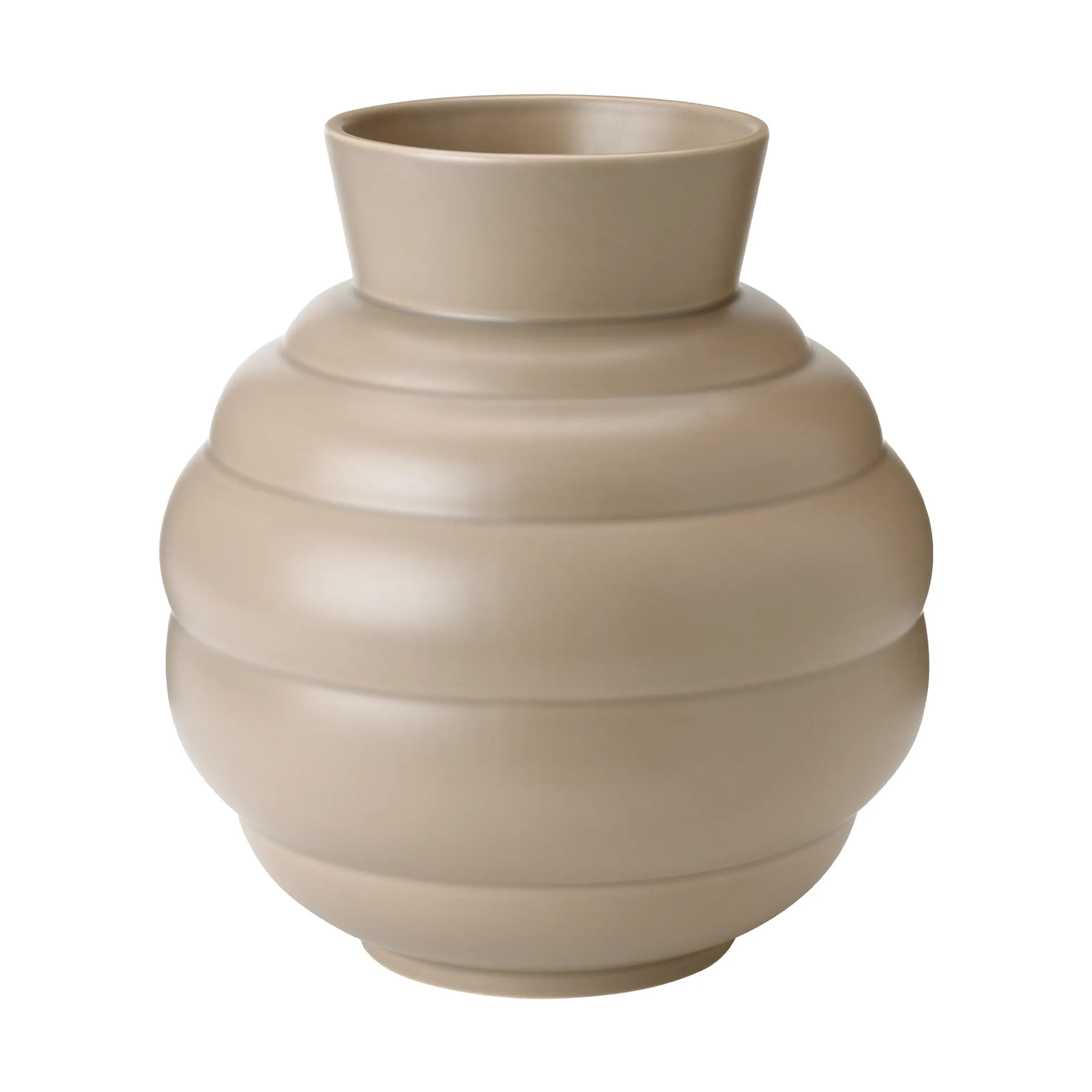 Knabstrup Keramik Tortus Archie vase No3 26,5 cm Dark sand