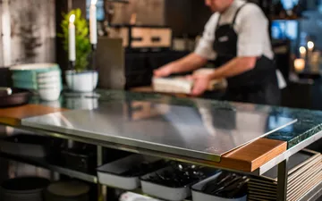 Kockums bagebord rustfrit stål - 60 x 47,5 cm - Kockums Jernverk