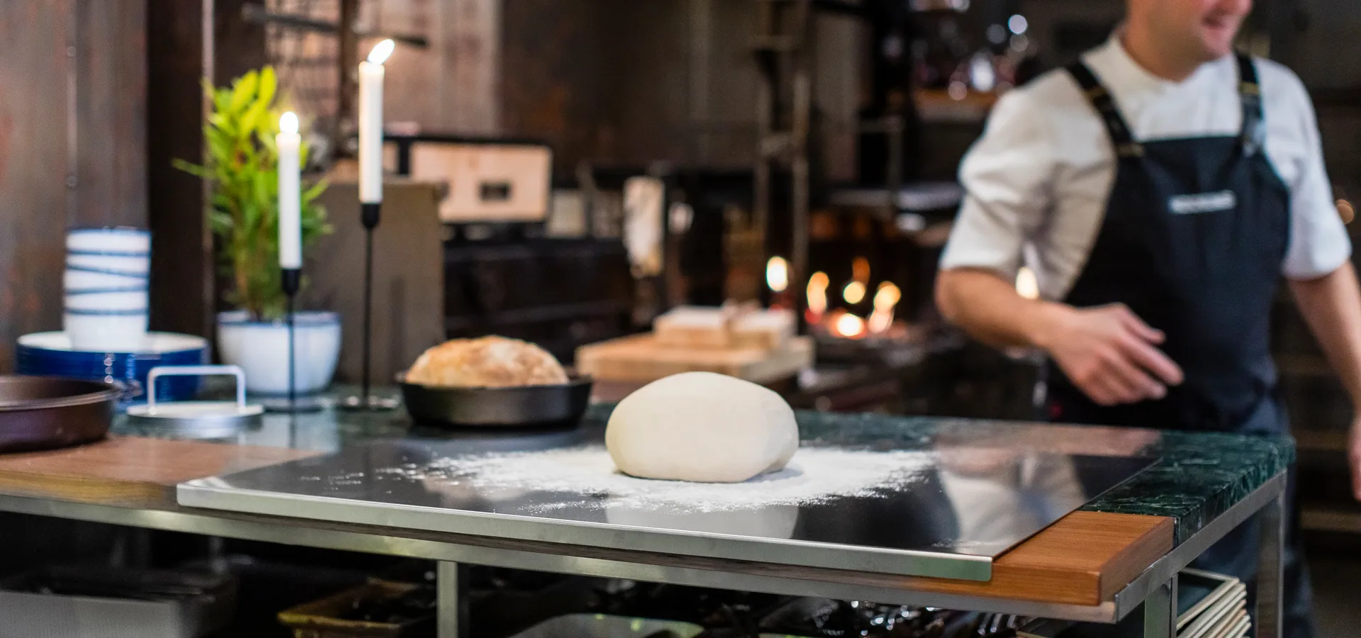 Kockums bagebord rustfrit stål, 80x60 cm Kockums Jernverk