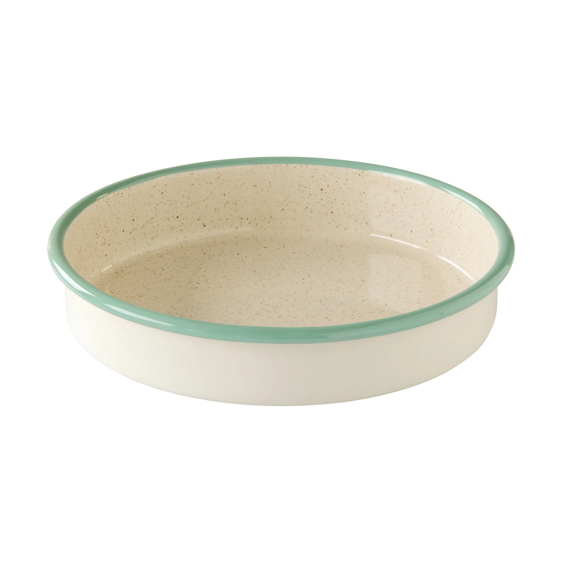 Kockums ovnform, Cream Lux-grøn, rund, Ø24 cm Kockums Jernverk