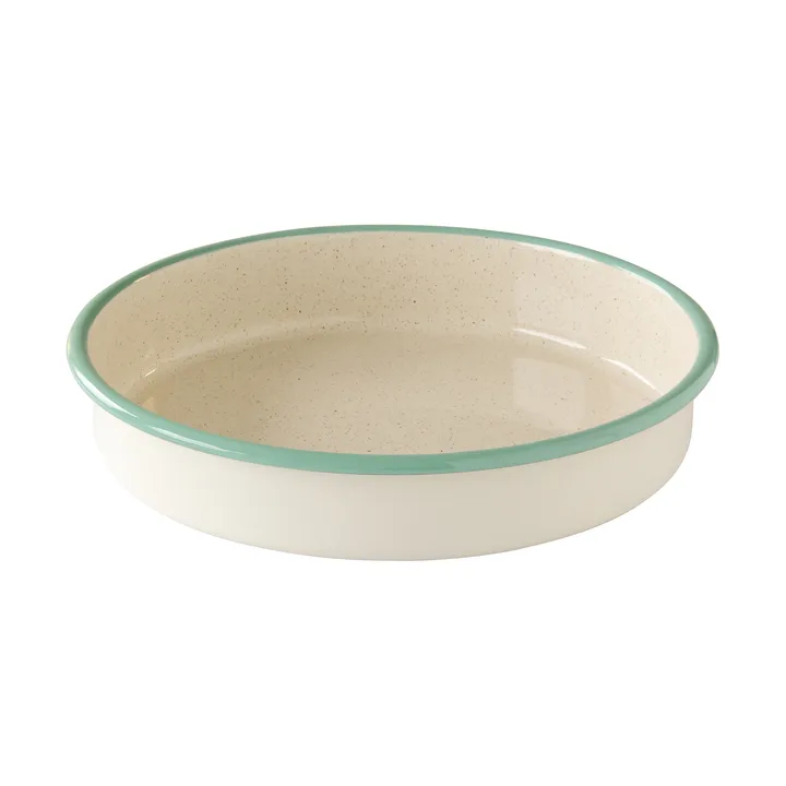 Kockums ovnform - Cream lux-grøn, rund, Ø28 cm - Kockums Jernverk
