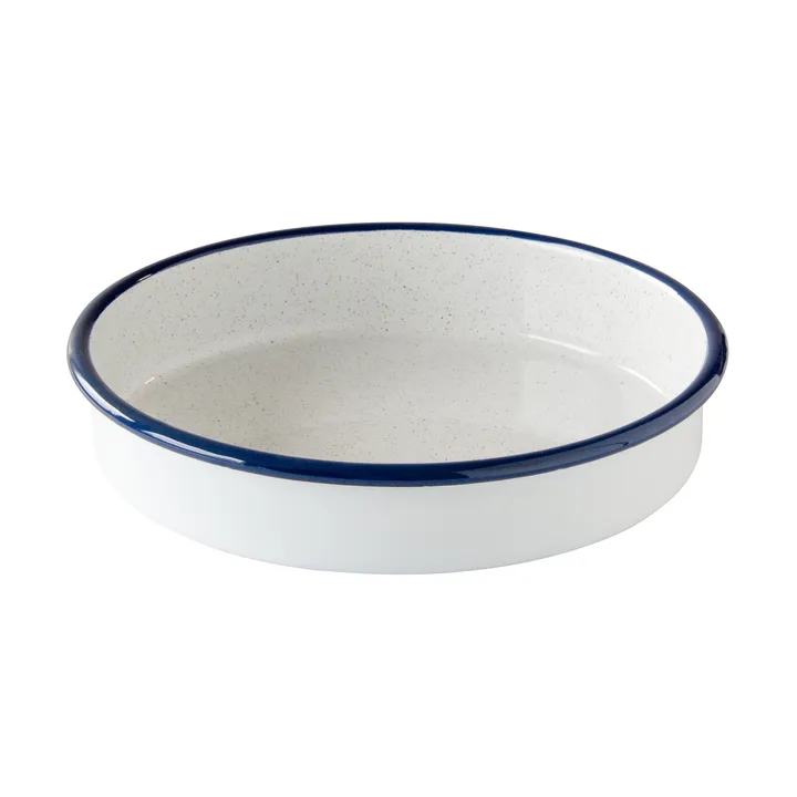 Kockums ovnform - Kockums white-blå, rund, Ø24 cm - Kockums Jernverk