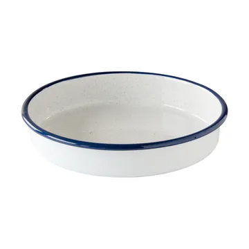 Kockums ovnform - Kockums white-blå, rund, Ø28 cm - Kockums Jernverk