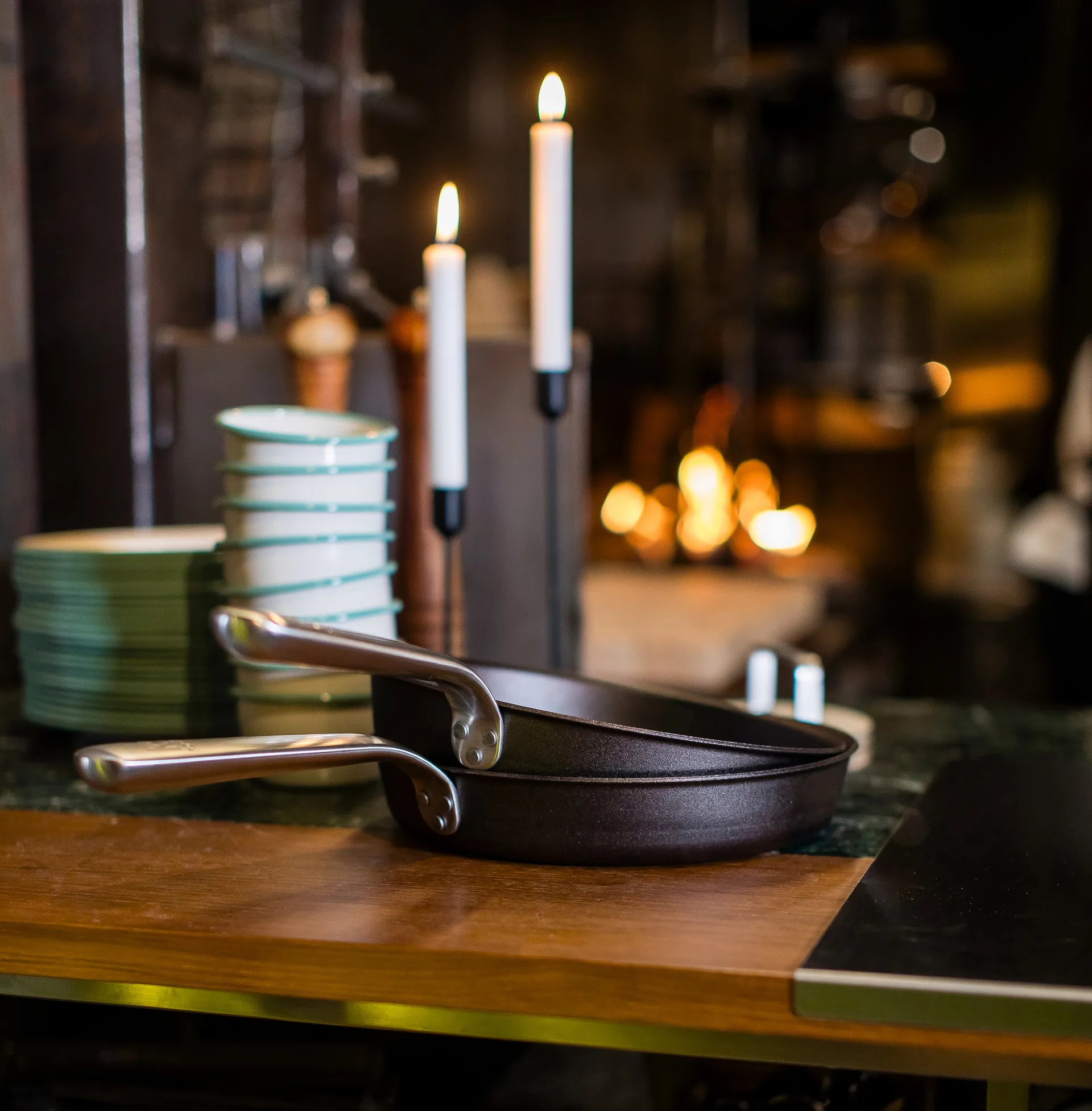 Kockums stegepande kulstål ergonomisk håndtag, ø24 cm Kockums Jernverk