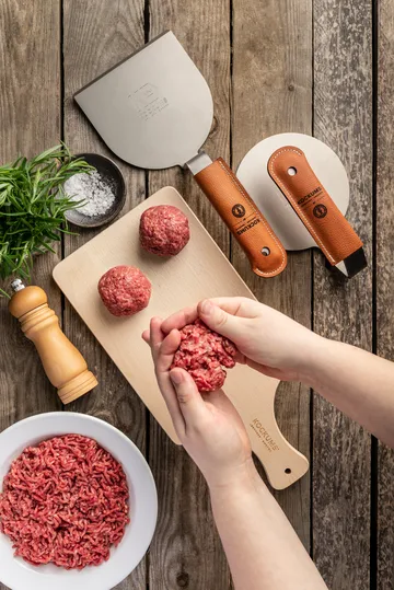 Smashjern med grillspade - Med læderhåndtag - Kockums Jernverk