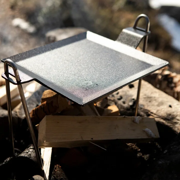 Stegebord, 4 mm kulstofstål, Stegeoverflade 22x22 cm Kockums Jernverk