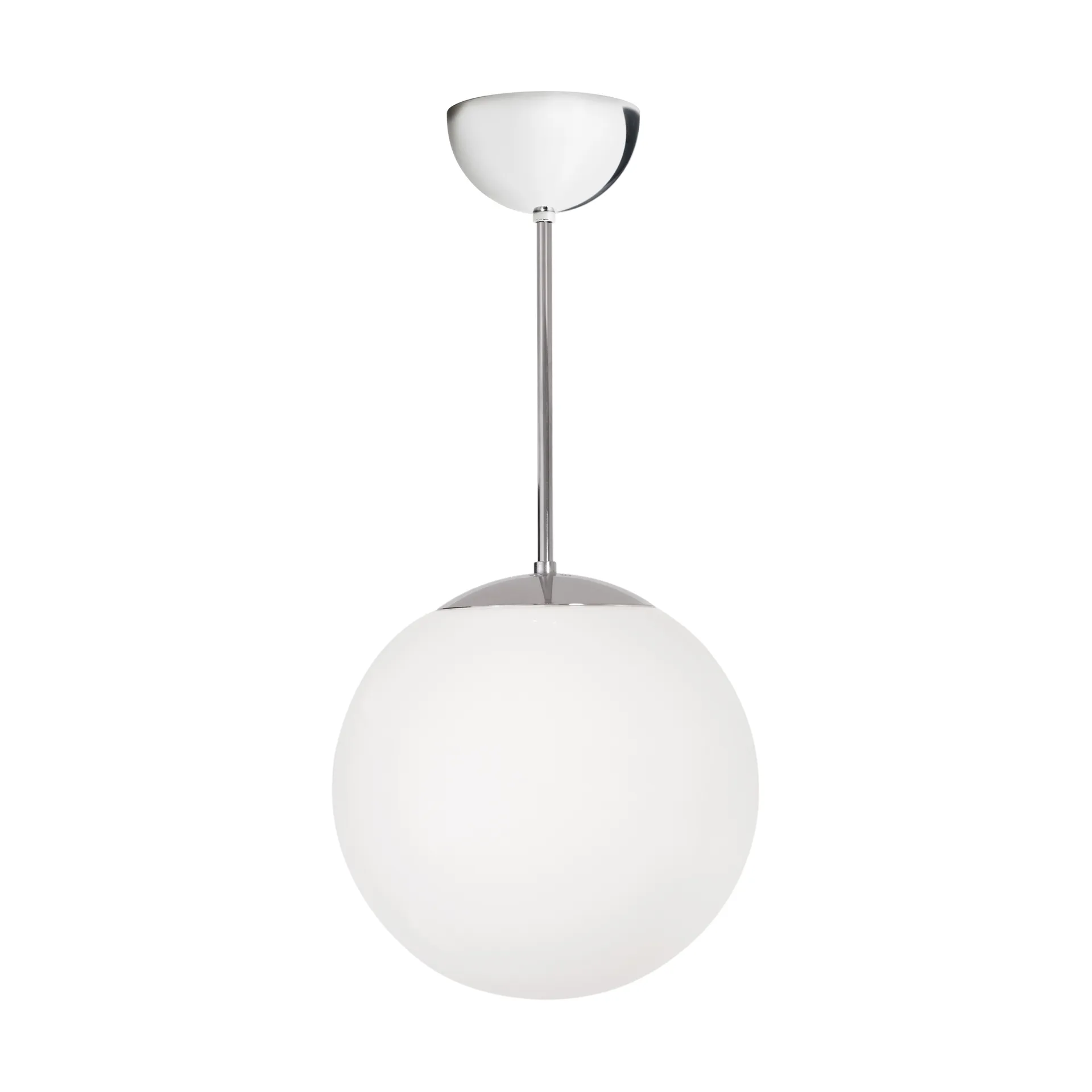 Funkis Globe pendel, White-chrome Ø20 cm Konsthantverk