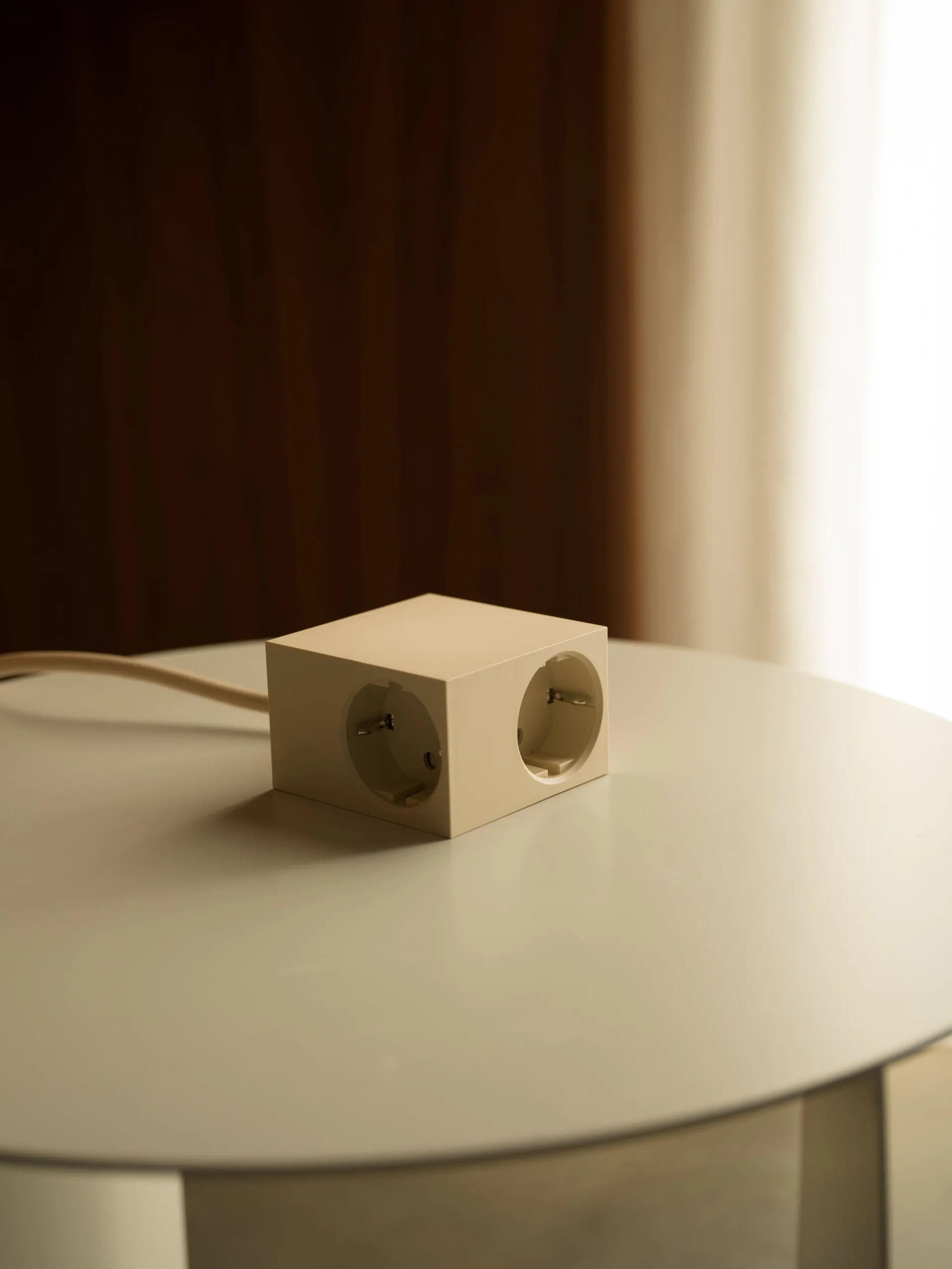 Cuboid stikdåse 2 m, Pearled Ivory Kord