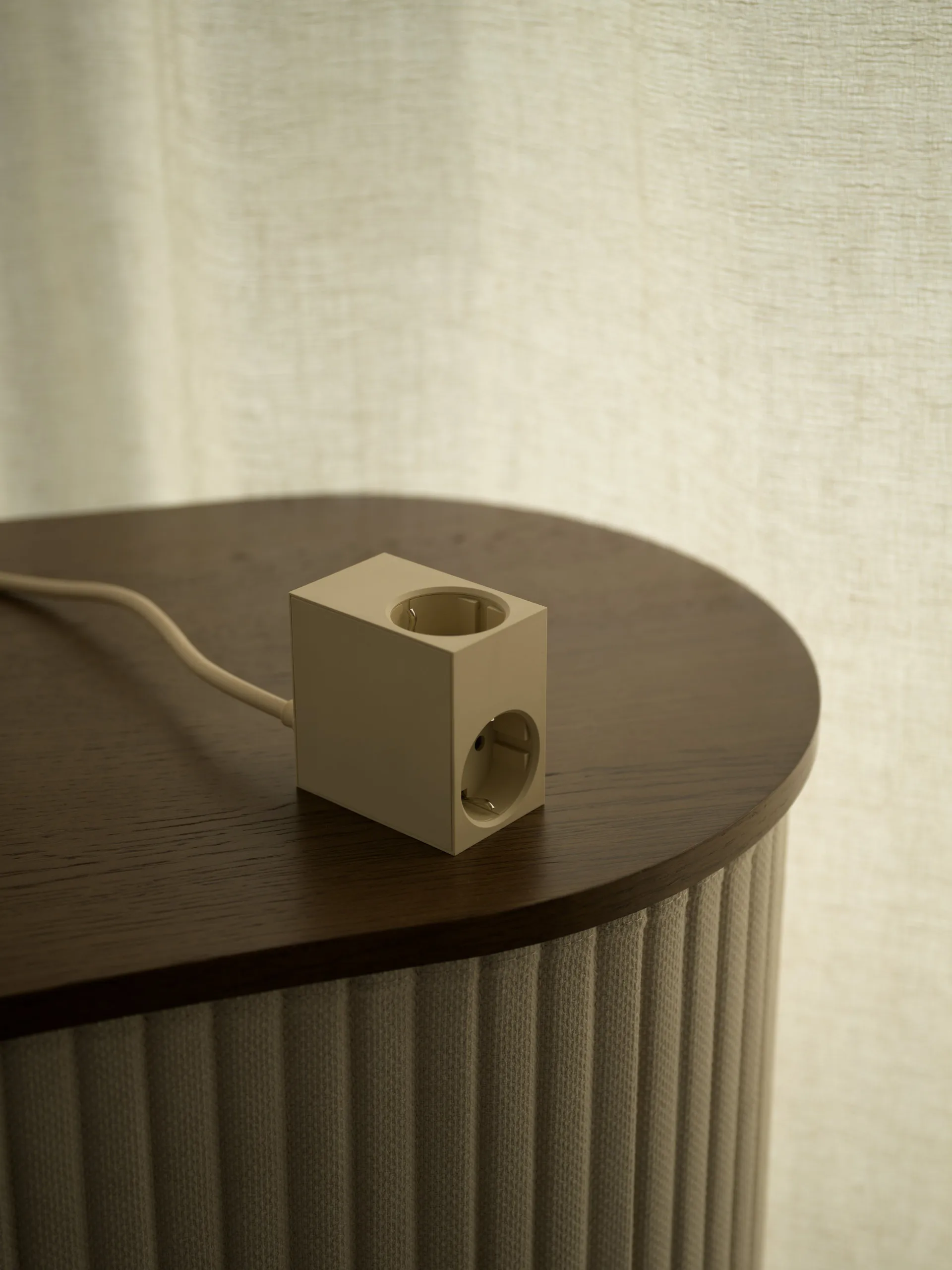 Cuboid stikdåse 2 m, Pearled Ivory Kord