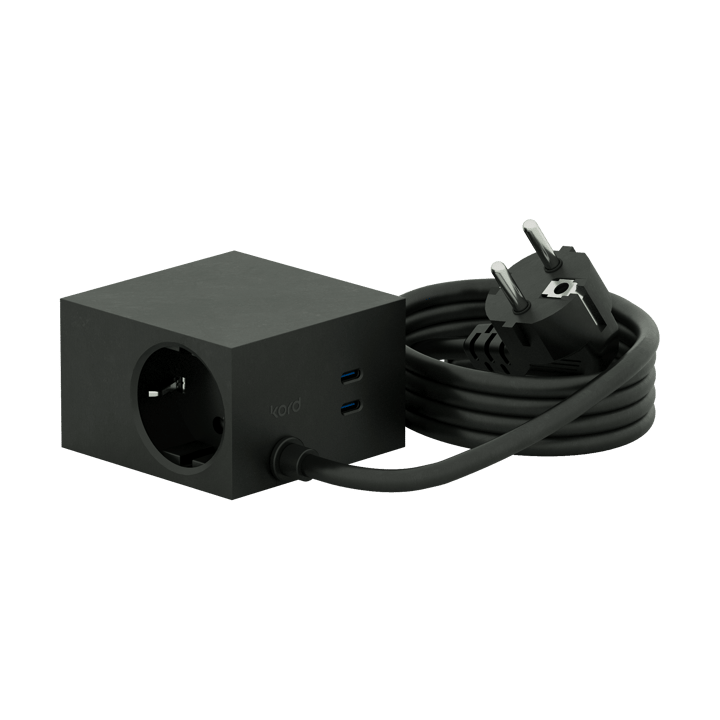 Cuboid+ stikdåse USB-C 30W 2 m - Black - Kord