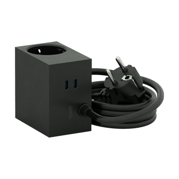 Cuboid+ stikdåse USB-C 30W 2 m - Black - Kord