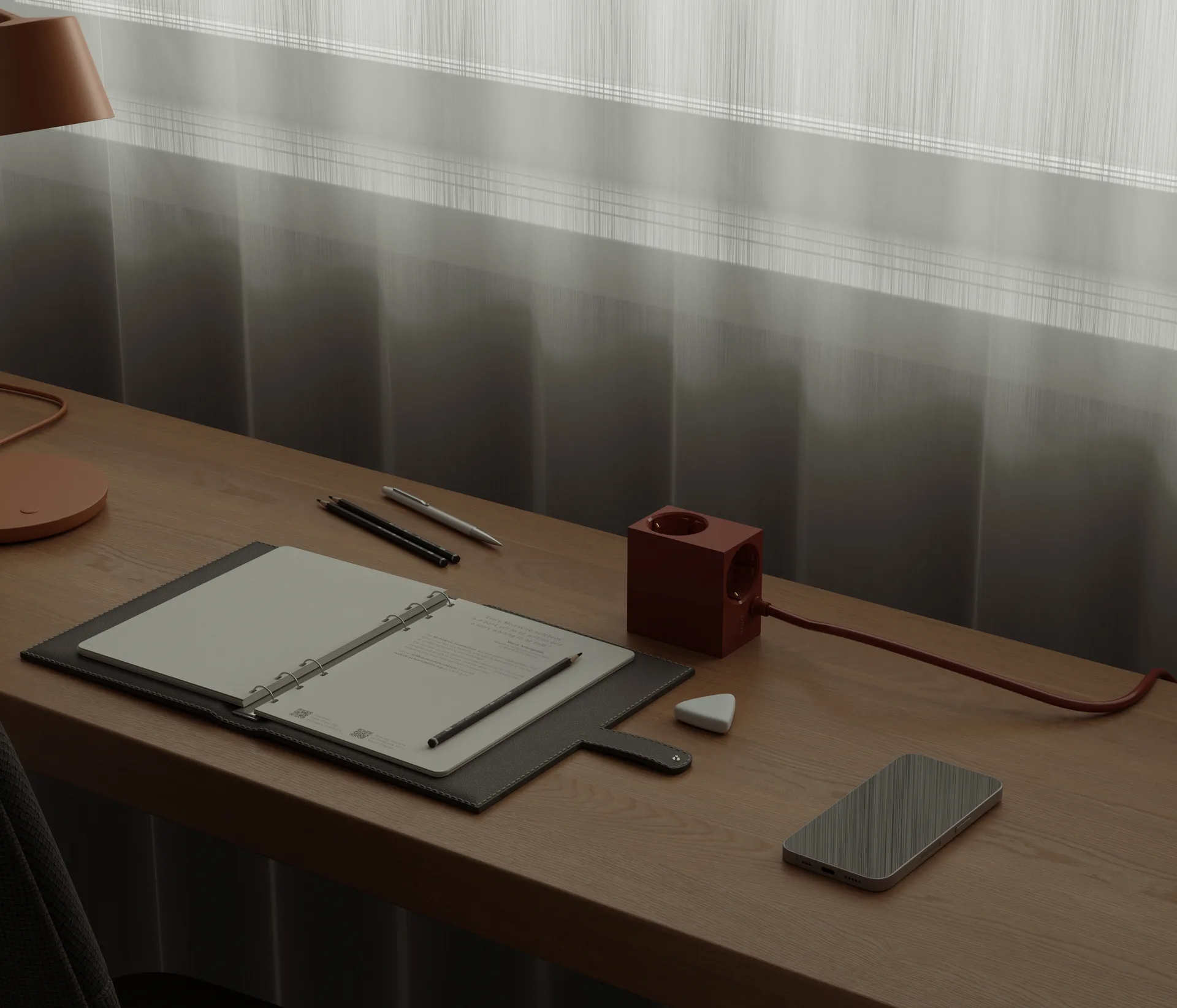 Cuboid+ stikdåse USB-C 30W 2 m, Fired Brick Kord