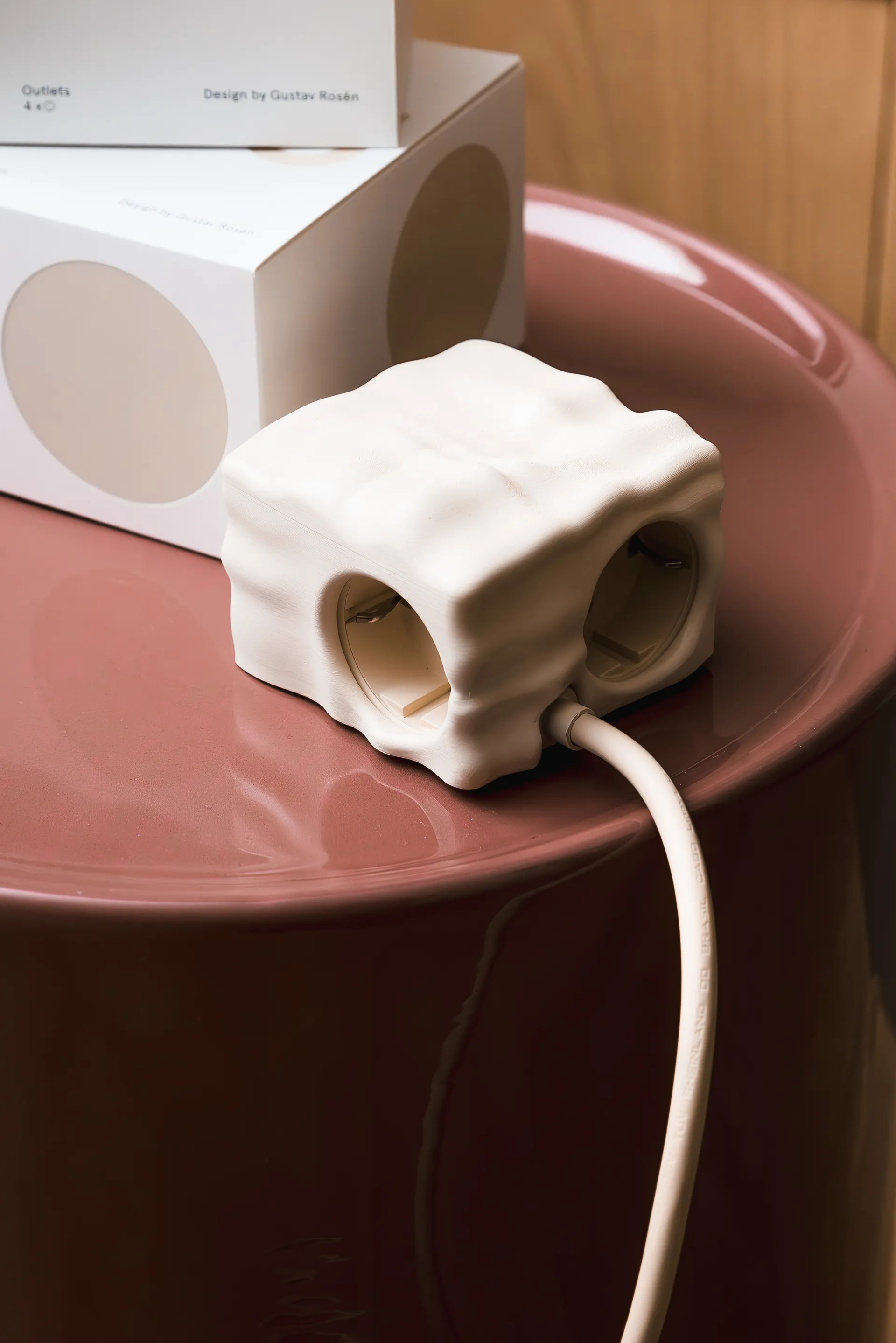 Cumulus+ case-cover til Cuboid+ stikdåse, Beige Kord