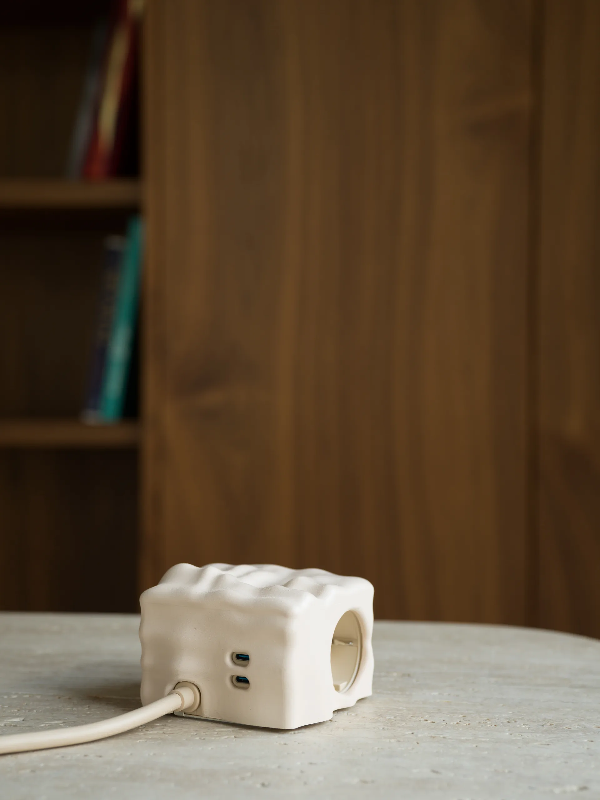 Cumulus+ case-cover til Cuboid+ stikdåse, Beige Kord