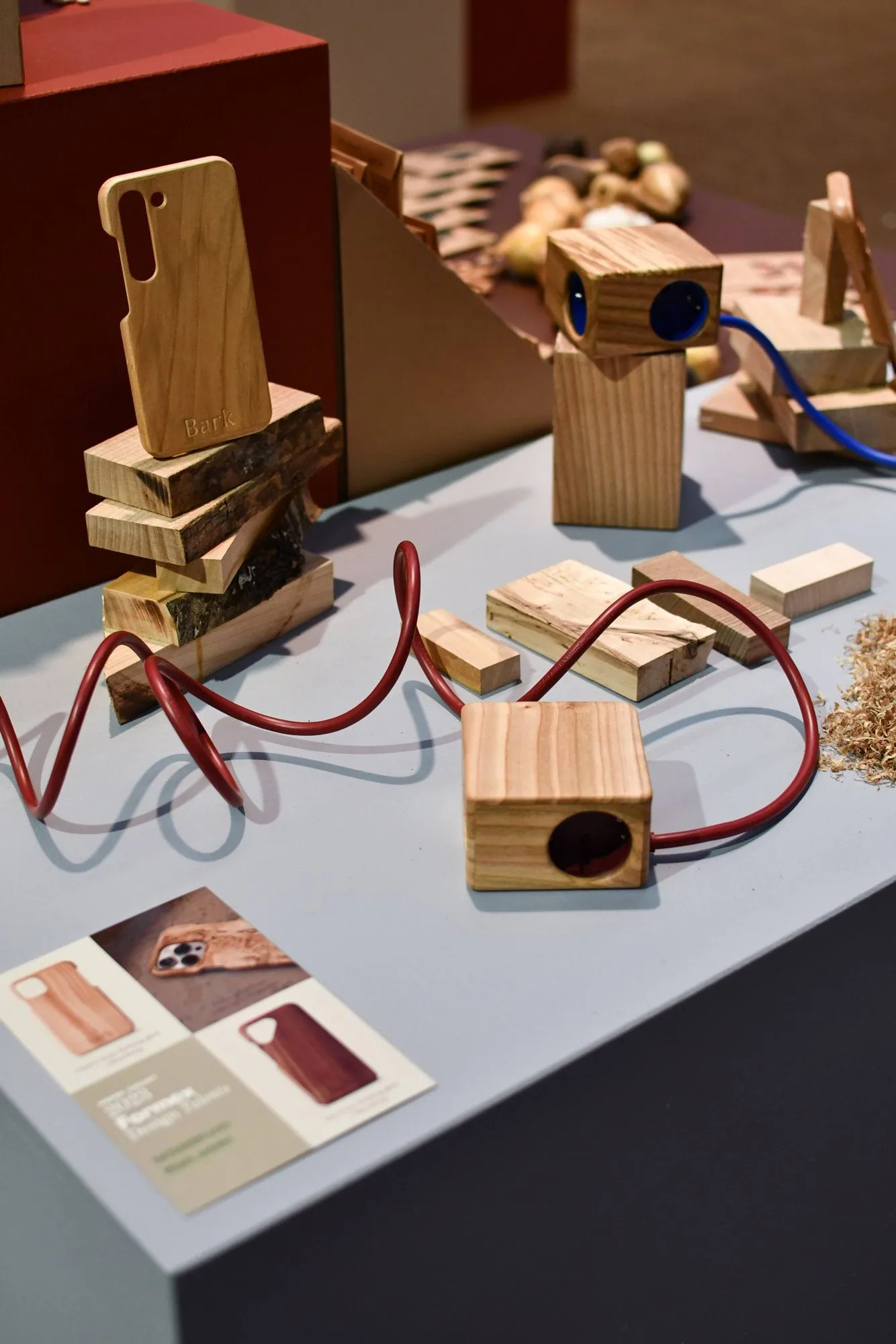 Kord x Bark woodencase-cover til Cuboid+ stikdåse, Bark Kord