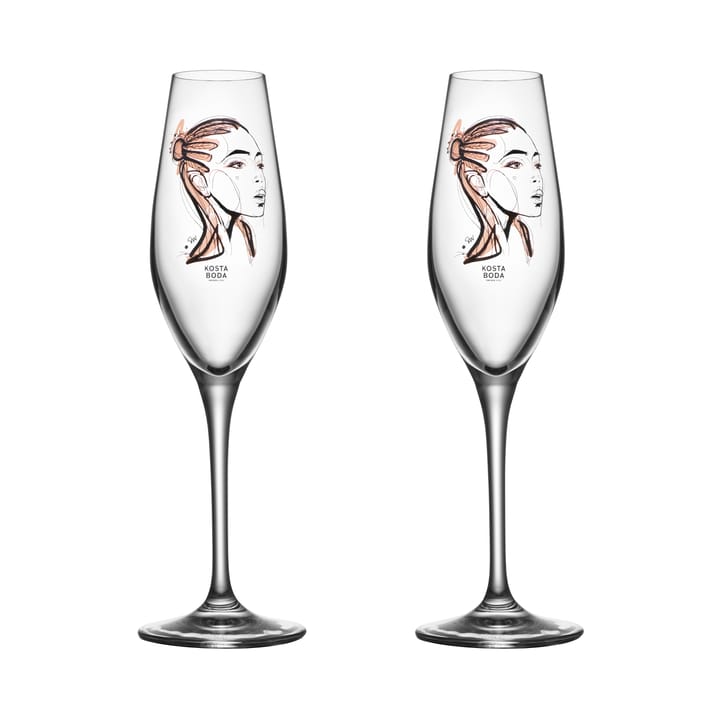 All about you champagneglas 24 cl 2-pak, Forever Yours Kosta Boda